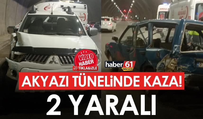 Trabzon Akyazı tünelinde kaza! 2 yaralı