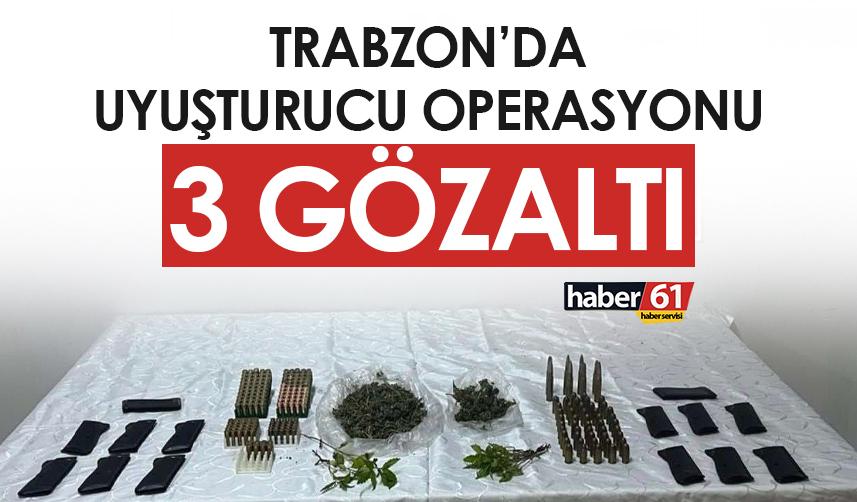 Trabzon’da Jandarma’dan uyuşturucu operasyonu! 3 gözaltı