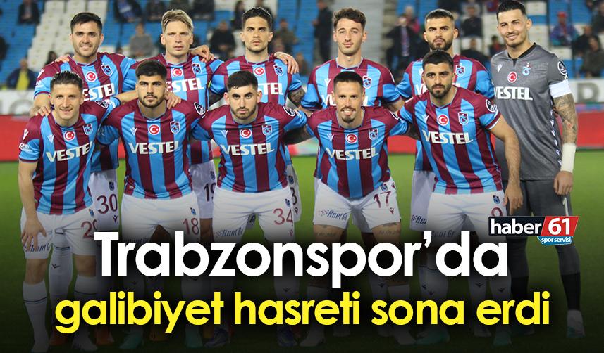 Trabzonspor’da galibiyet hasreti sona erdi