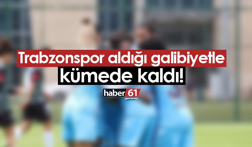 Trabzonspor aldığı galibiyetle ligde kaldı!