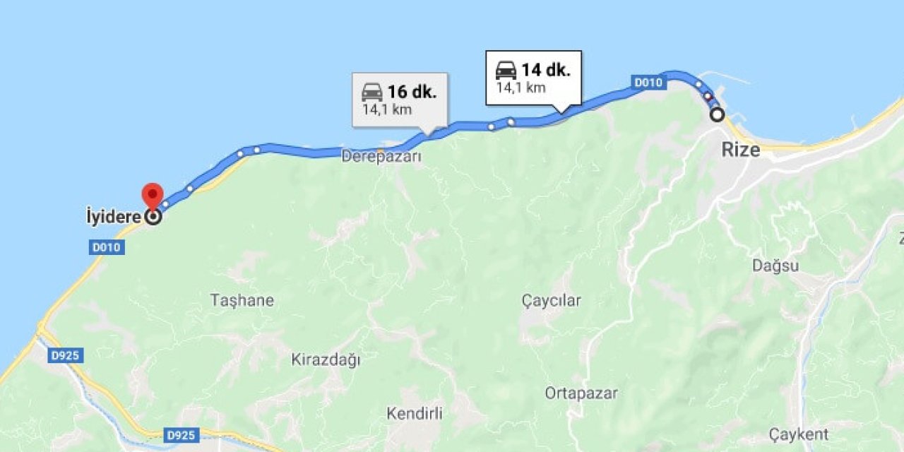 İyidere-Rize yolunda çalışma! Karayolları uyardı