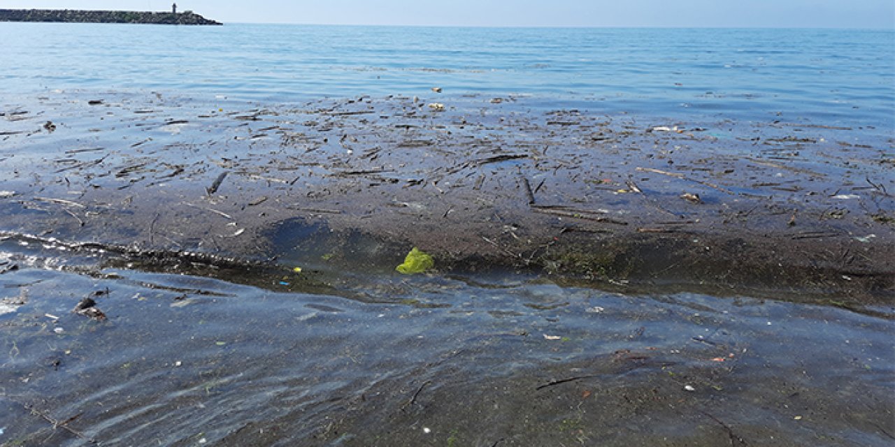 Trabzon'da olumsuz hava şartları sonrası sahiller çöple doldu