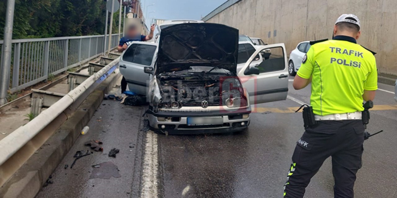 Trabzon’da korku dolu anlar! Alevlere teslim oldu