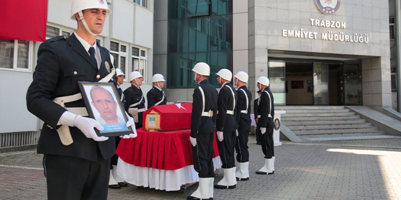 Trabzon'da kansere yenik düşen polis memuru için tören düzenlendi