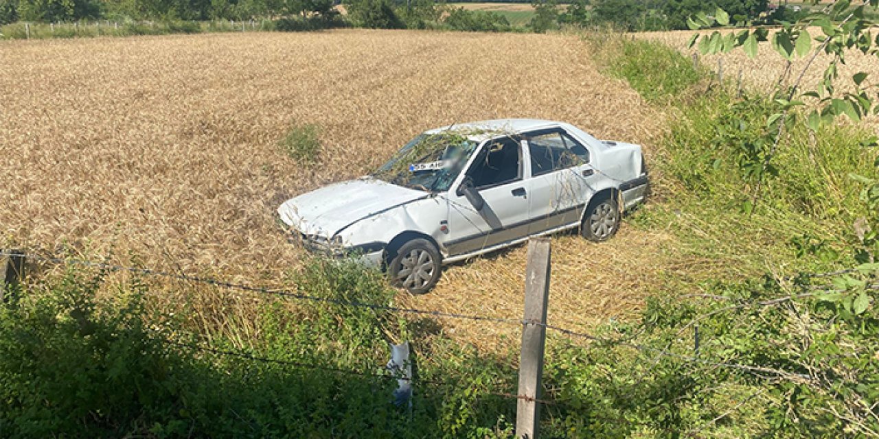 Samsun'da otomobil devrildi! 1 yaralı