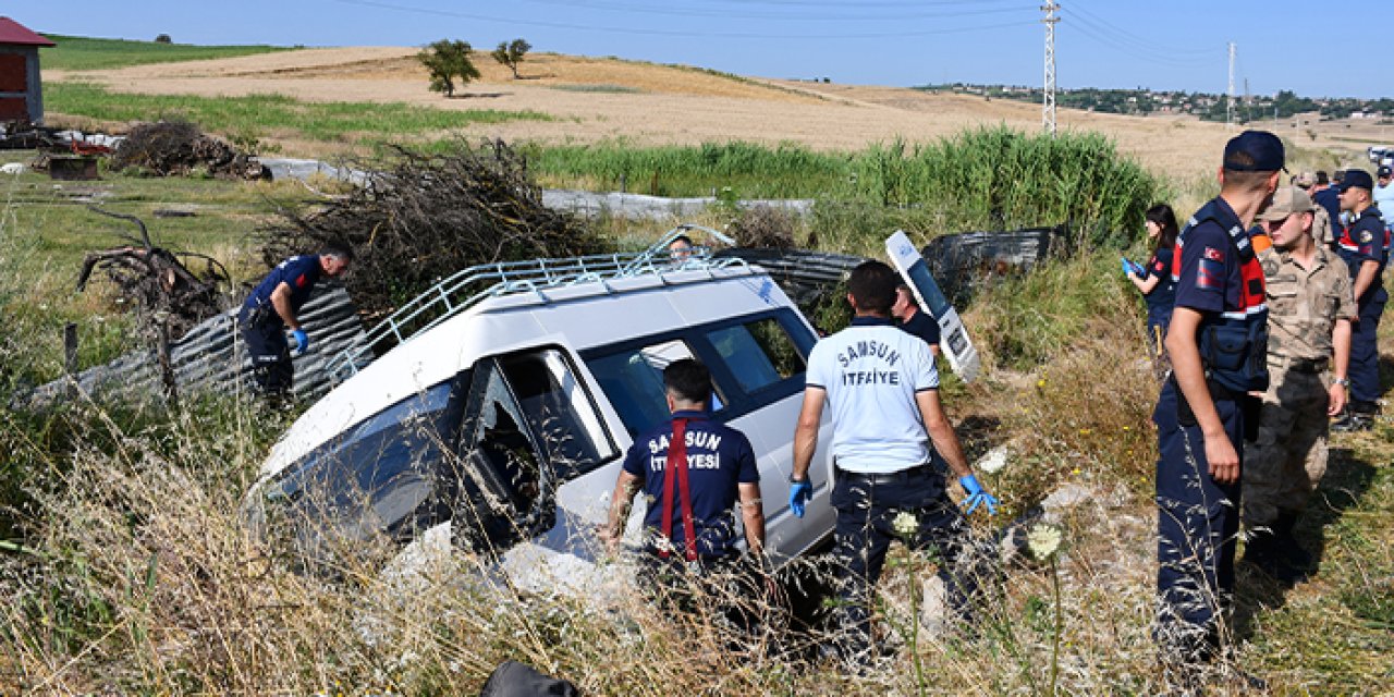 Samsun'da minibüs şarampole devrildi! Ölü ve yaralılar var