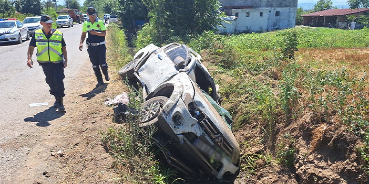 Samsun'da kamyonet devrildi! 1 kişi hayatını kaybetti