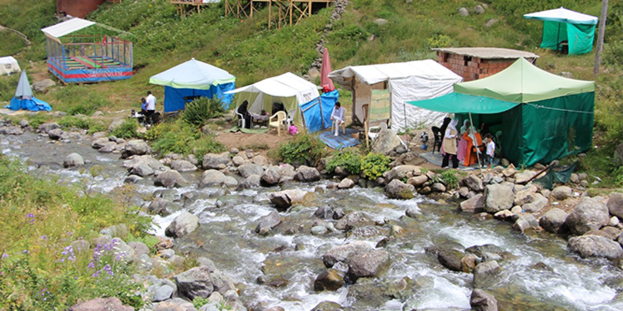 Trabzon'da yaylalarda çadır kirliliği! Arap turistlere kiralanıyor