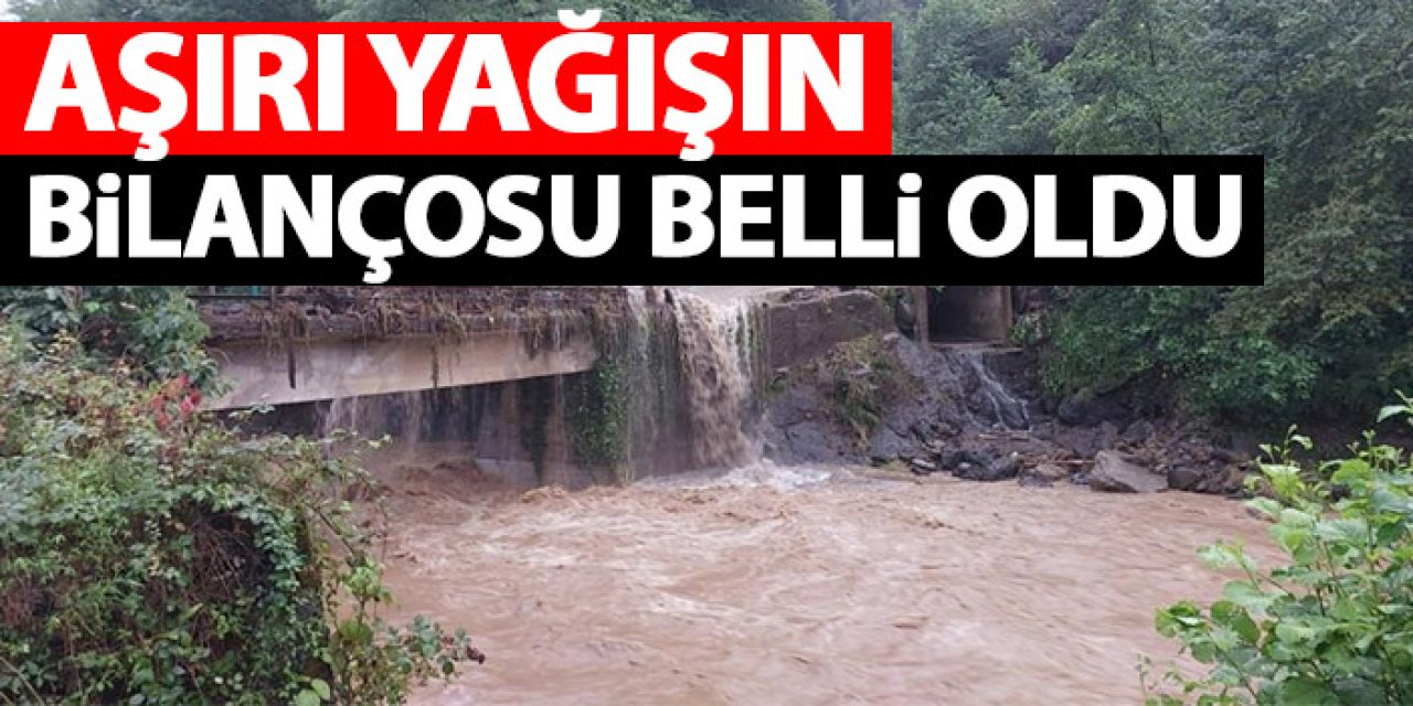 Rize'de yağış sonrası bilanço belli oldu