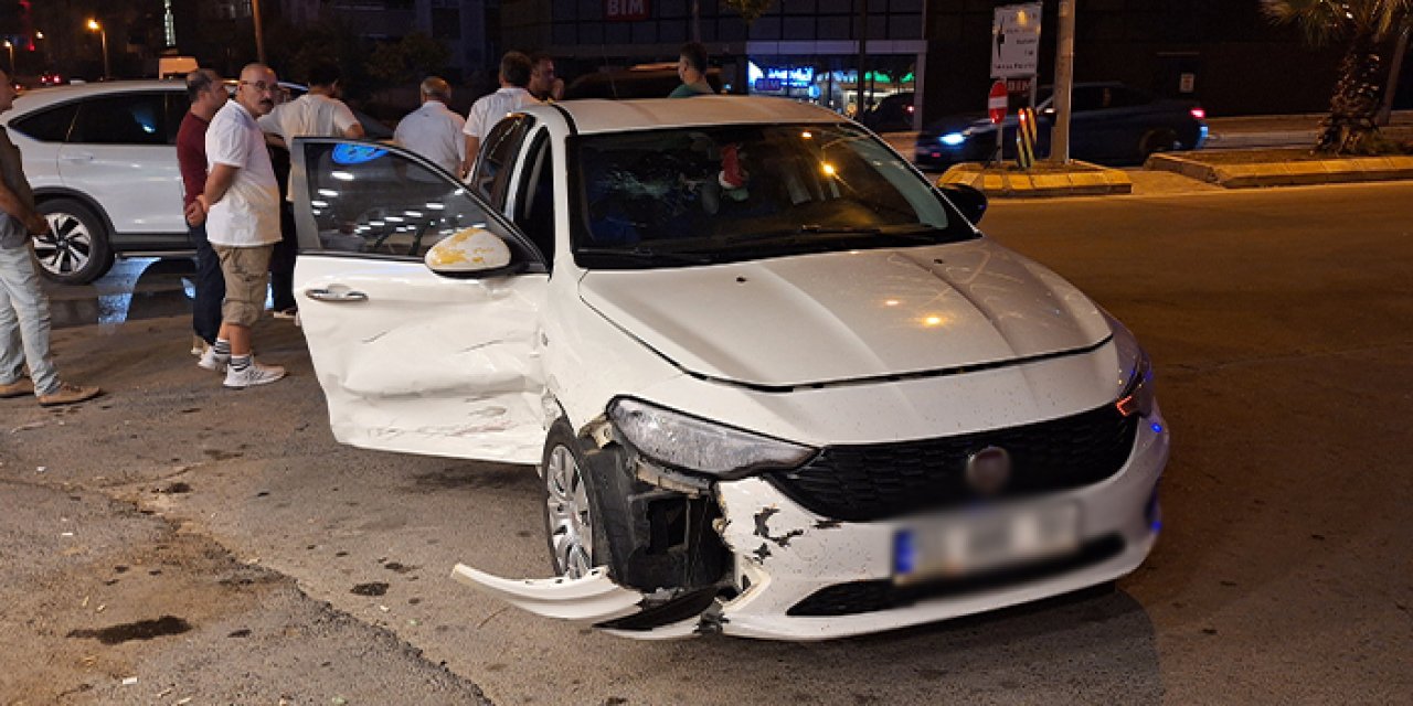 Samsun'da kazaya karışan otomobilin sürücüsü kaçtı