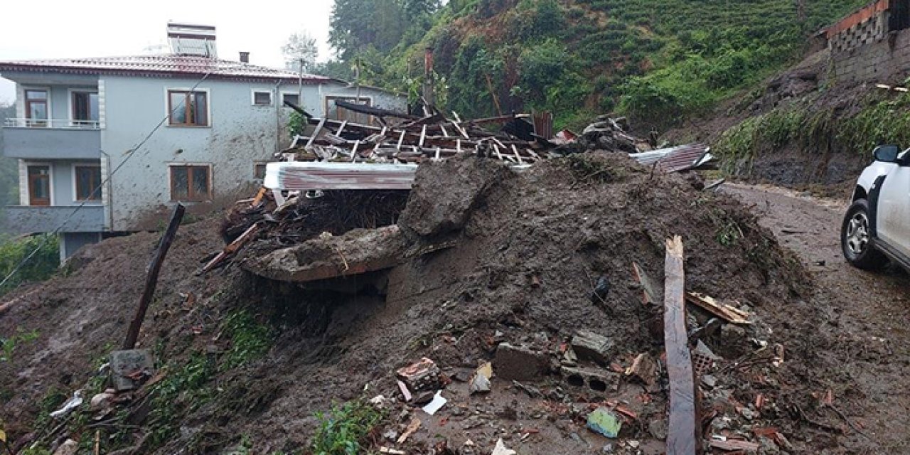 Rize'de yağışların verdiği hasarın tespiti sürüyor