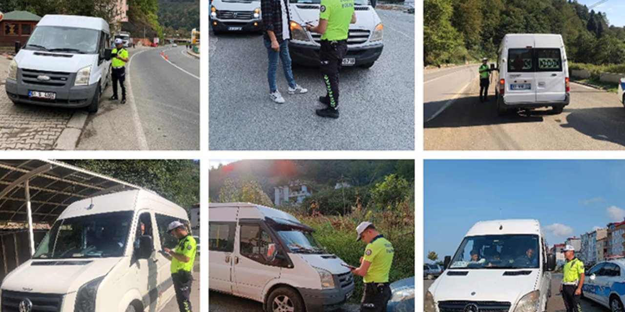 Trabzon'da okul servislerine denetim! Binden fazla araç denetlendi