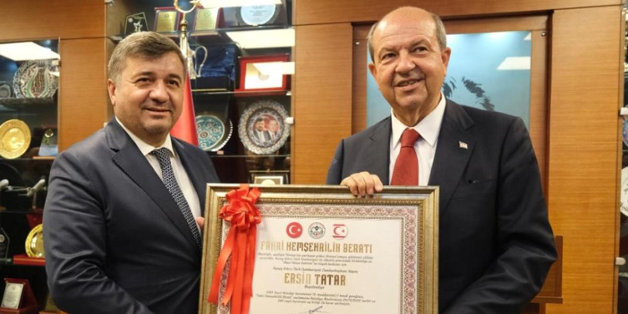 KKTC Cumhurbaşkanı Tatar Giresun'un fahri hemşehrisi oldu