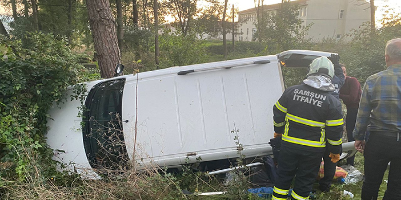 Samsun'da köpeğe çarpmamak için manevra yaptı! 3 kişi yaralandı