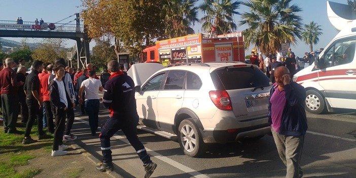 Trabzon’da trafik kazası! Yaralılar var!