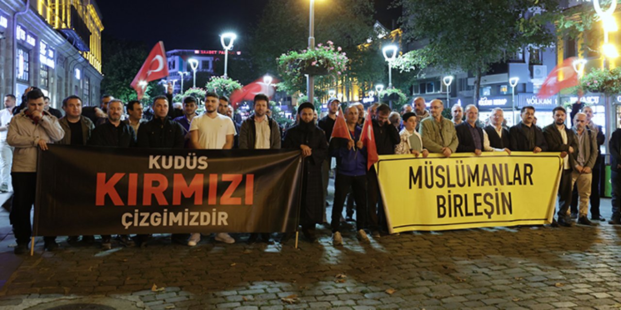 Trabzon'da İsrail'in Gazze saldırıları protesto edildi