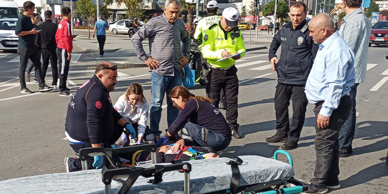 Samsun'da yaya geçidinde kaza! 1 yaralı