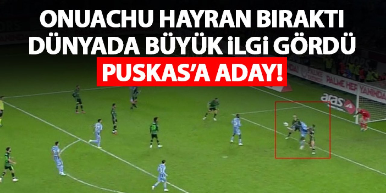 Trabzonspor'da Onuachu'nun golü dünyada ilgi gördü! Puskas'a aday!