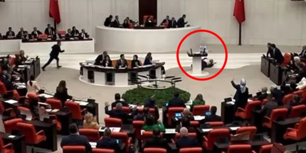 TBMM Genel Kurulu'nda bir milletvekili fenalaştı! Yere düştü