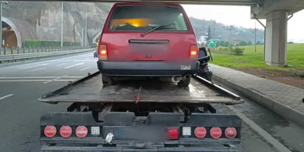 Trabzon’da gürültüyle rahatsızlık veren iki araç trafikten men