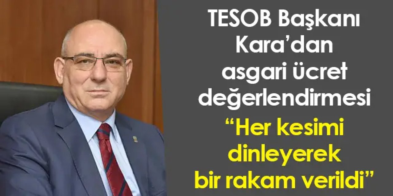 TESOB Başkanı Kara’dan asgari ücret değerlendirmesi “Her kesimi dinleyerek bir rakam verildi”