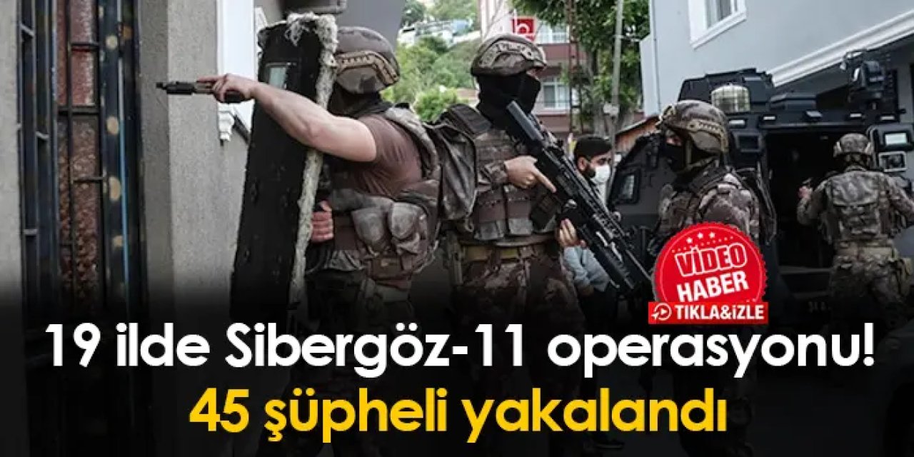 19 ilde Sibergöz-11 operasyonu! 45 şüpheli yakalandı