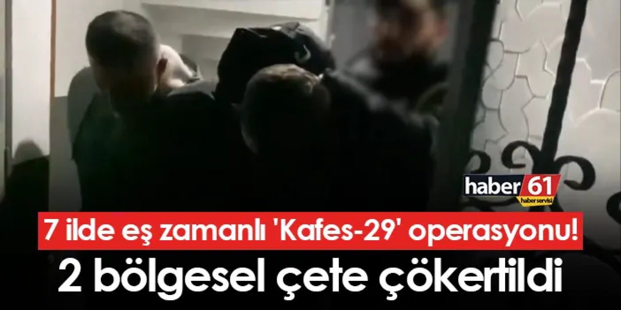 7 ilde eş zamanlı 'Kafes-29' operasyonu! 2 bölgesel çete çökertildi