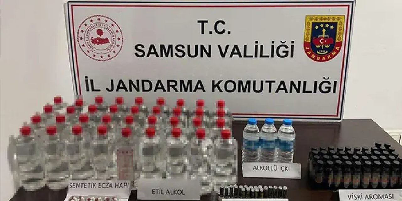 Samsun'da büfeye sahte içki operasyonu!