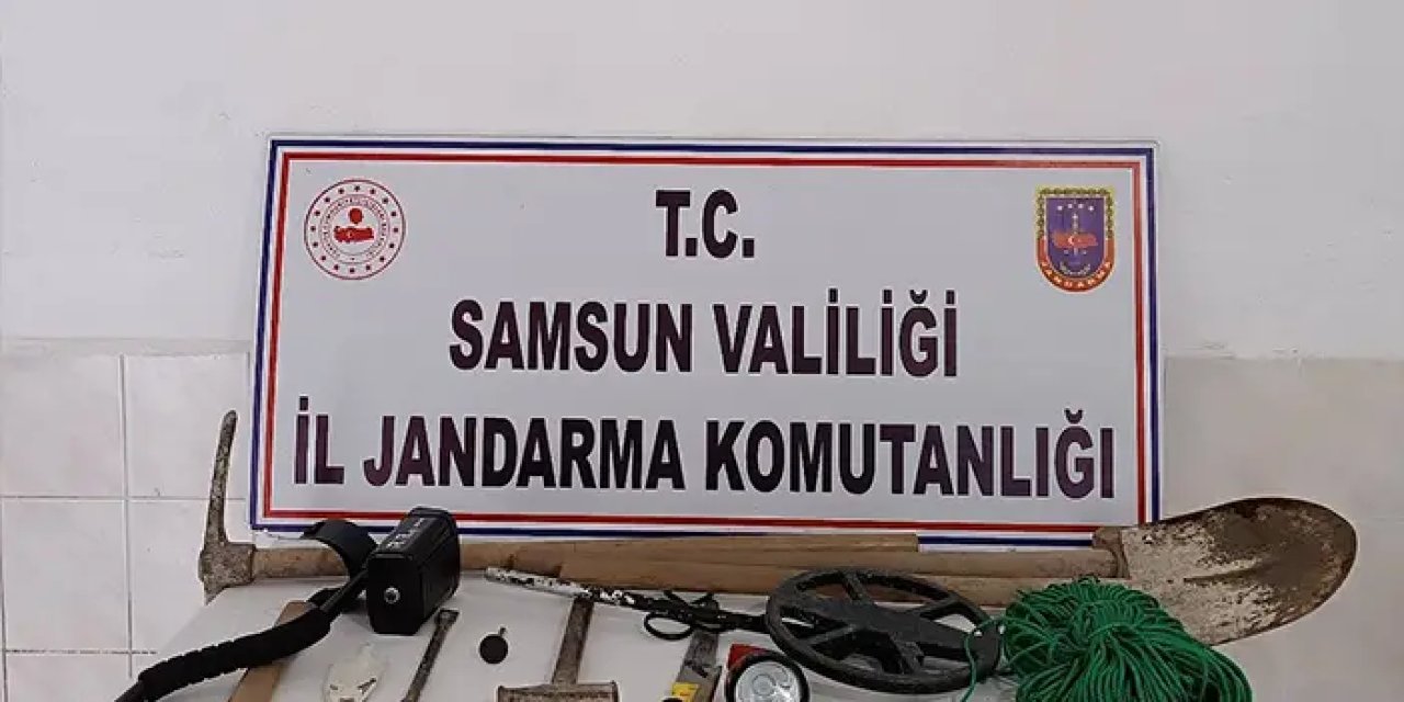 Samsun'da sit alanında kaçak kazı yapan 6 kişiye suçüstü!