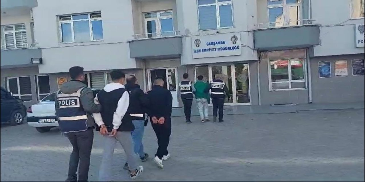 Samsun'da otomobil hırsızları yakayı ele verdi