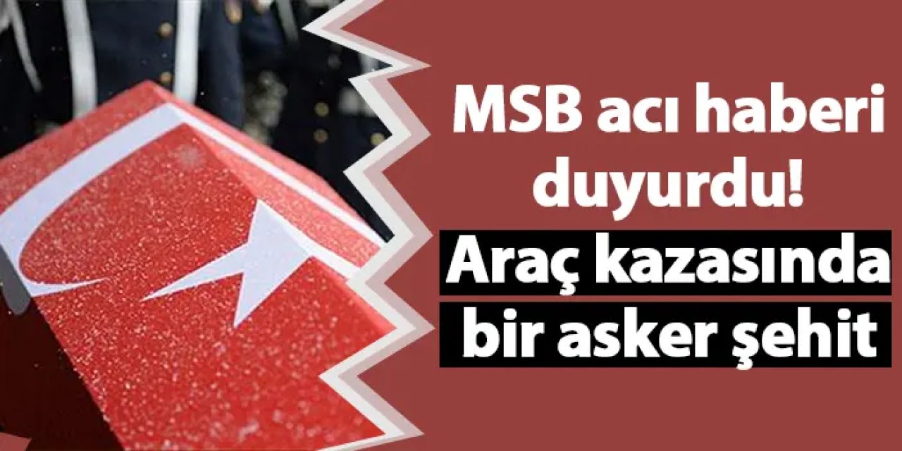 MSB acı haberi duyurdu! Araç kazasında bir asker şehit