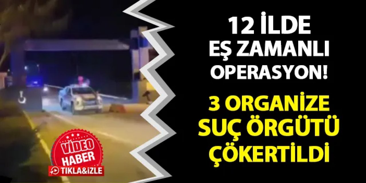 12 ilde eş zamanlı operasyon! 3 organize suç örgütü çökertildi