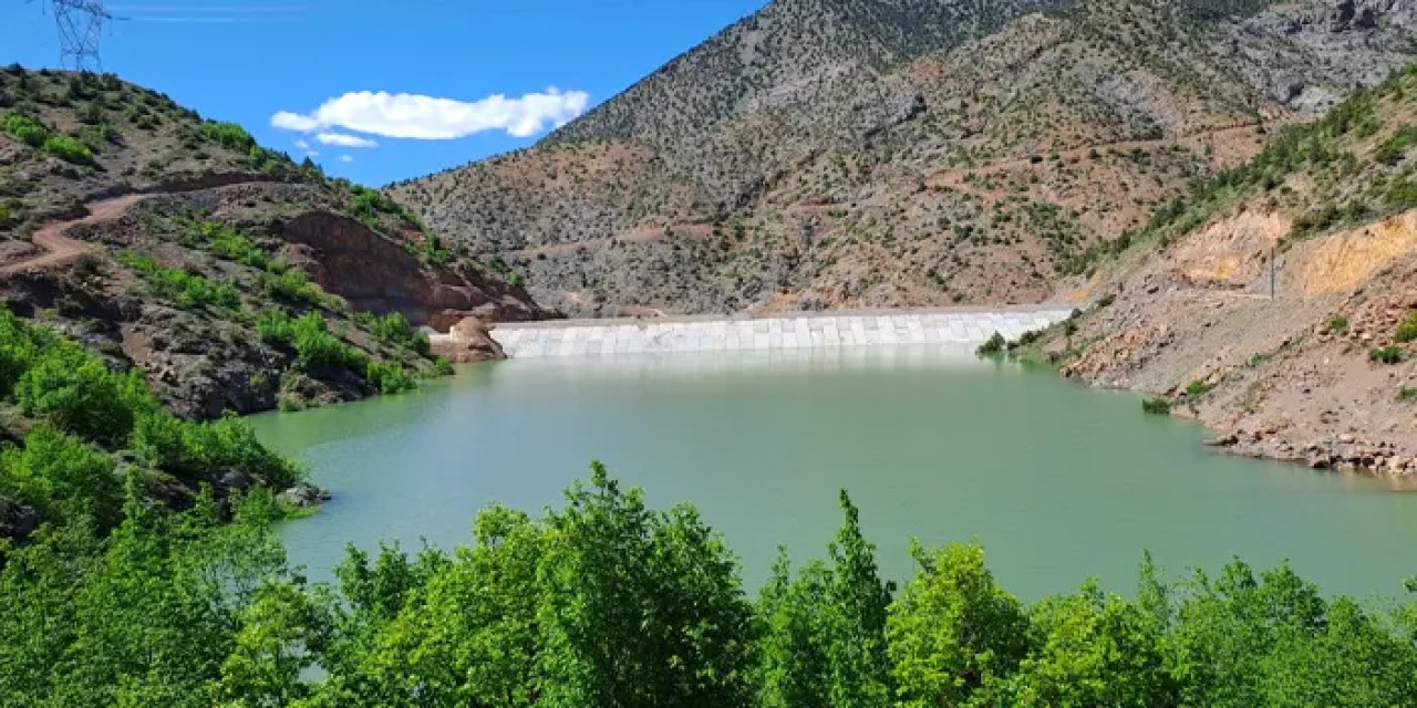 Artvin'de tarım arazilerini sulayacak gölette su tutulmaya başlandı