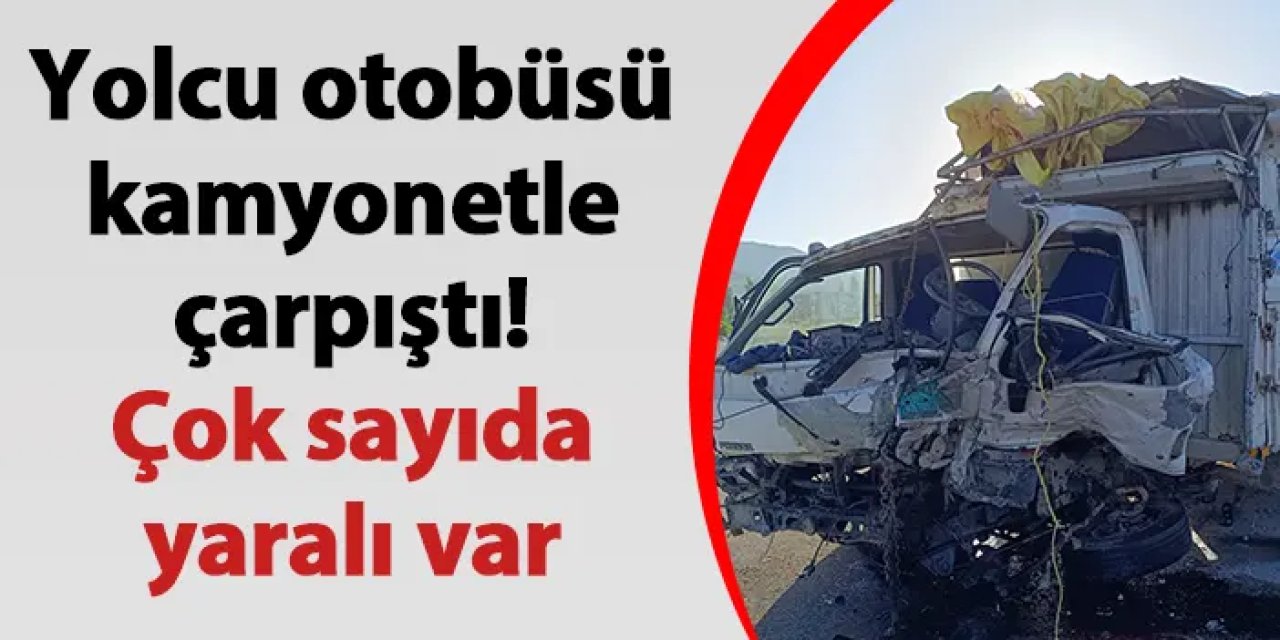 Afyonkarahisar'da yolcu otobüsü kamyonetle çarpıştı! Çok sayıda yaralı var