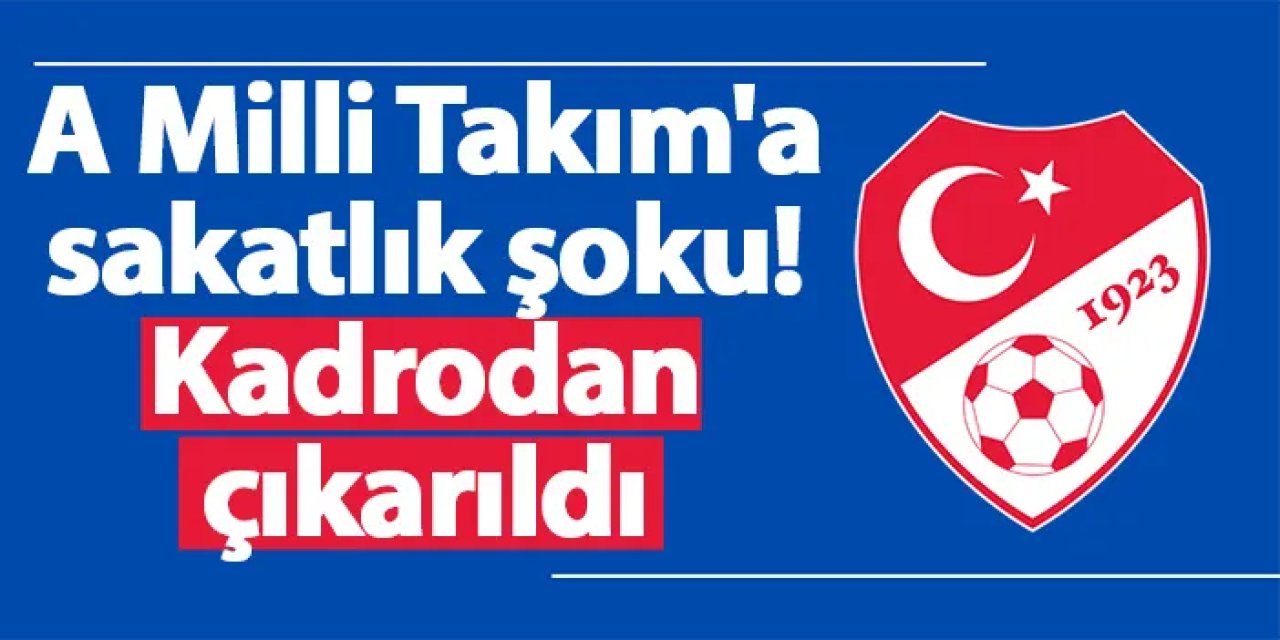 A Milli Takım'a sakatlık şoku! Kadrodan çıkarıldı