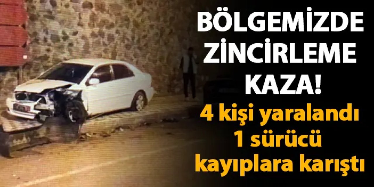 Gümüşhane'de zincirleme kaza! 4 kişi yaralandı, 1 sürücü kayıplara karıştı