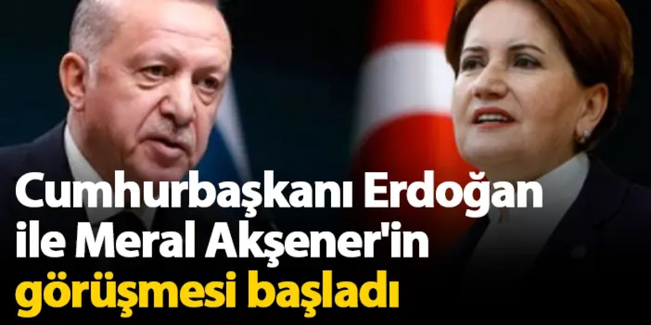 Cumhurbaşkanı Erdoğan ile Meral Akşener'in görüşmesi başladı