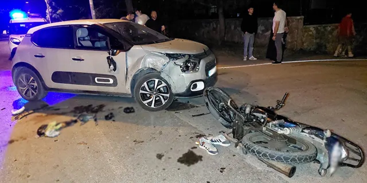 Samsun'da motosiklet ile otomobil çarpıştı! 1'i ağır 2 yaralı