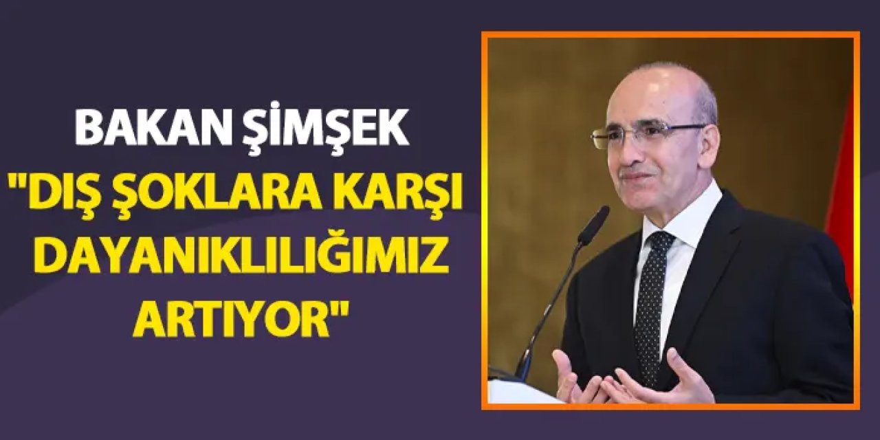 Bakan Şimşek: "Dış şoklara karşı dayanıklılığımız artıyor"