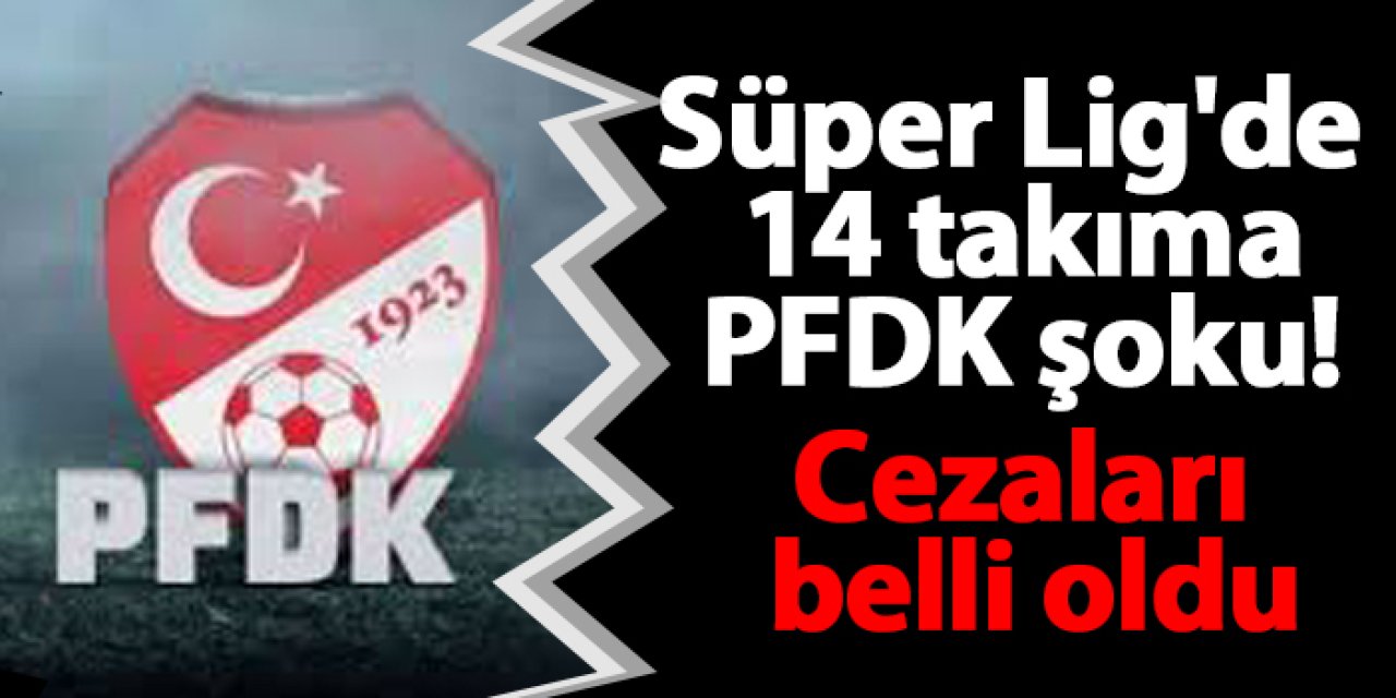 Süper Lig'de 14 takıma PFDK şoku! Cezaları belli oldu