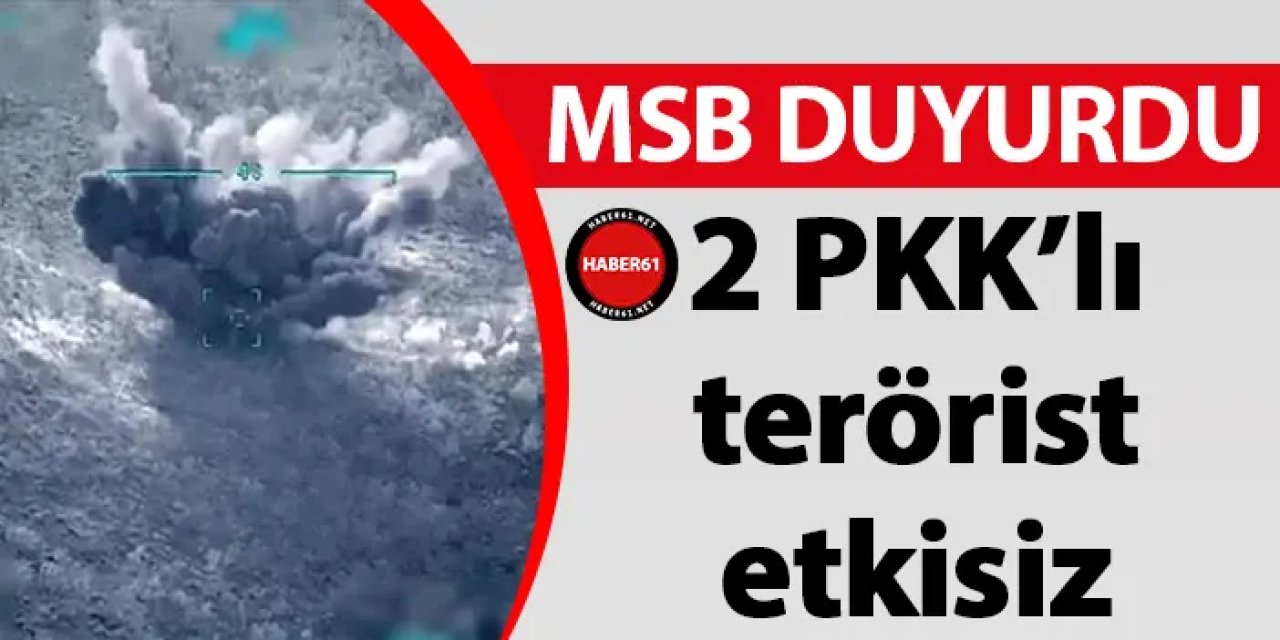 MSB duyurdu! 2 PKK’lı terörist etkisiz