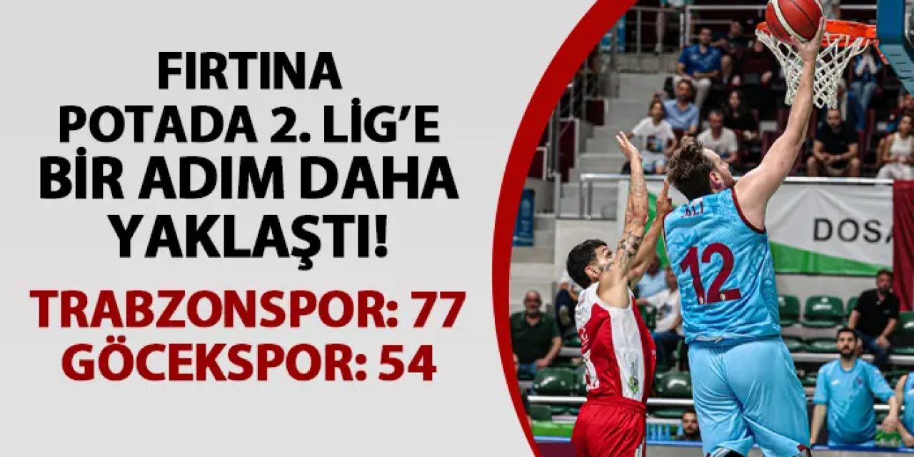 Fırtına potada 2. Lig'e çok yakın! Trabzonspor 77-54 Göcekspor