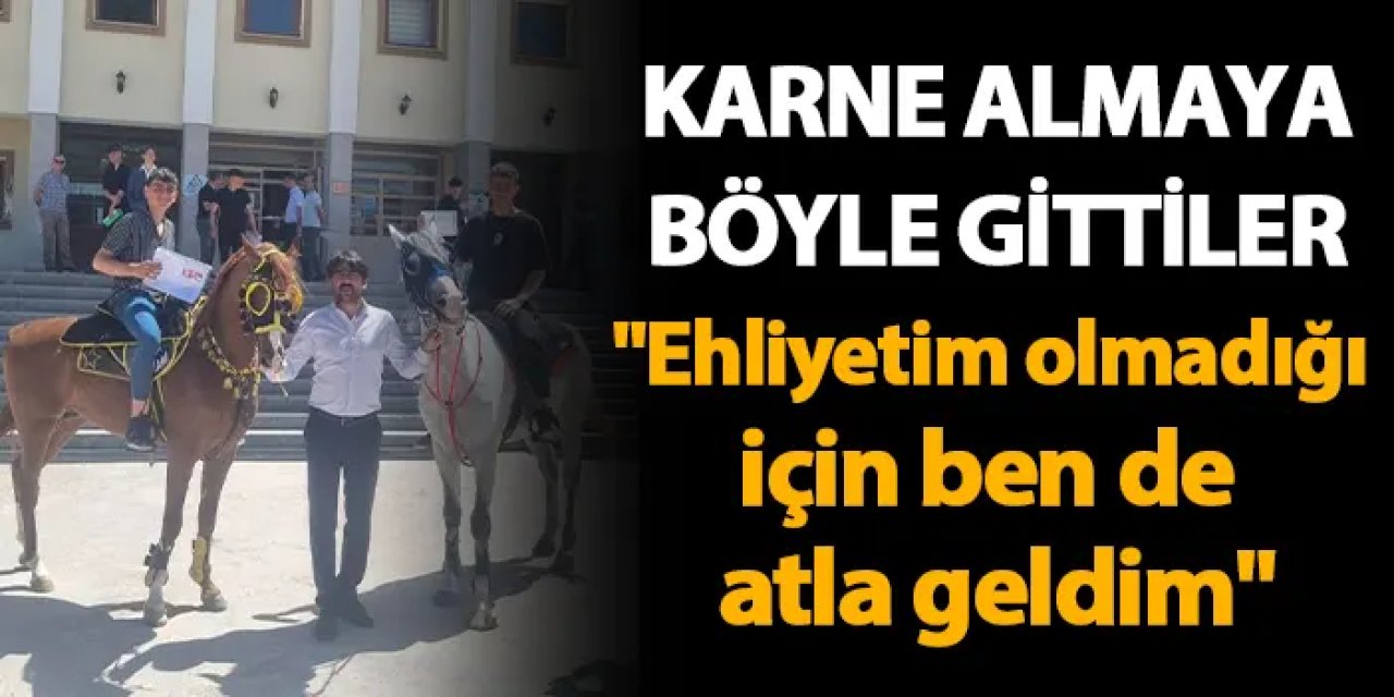 Bayburt'ta karne almaya atla gittiler