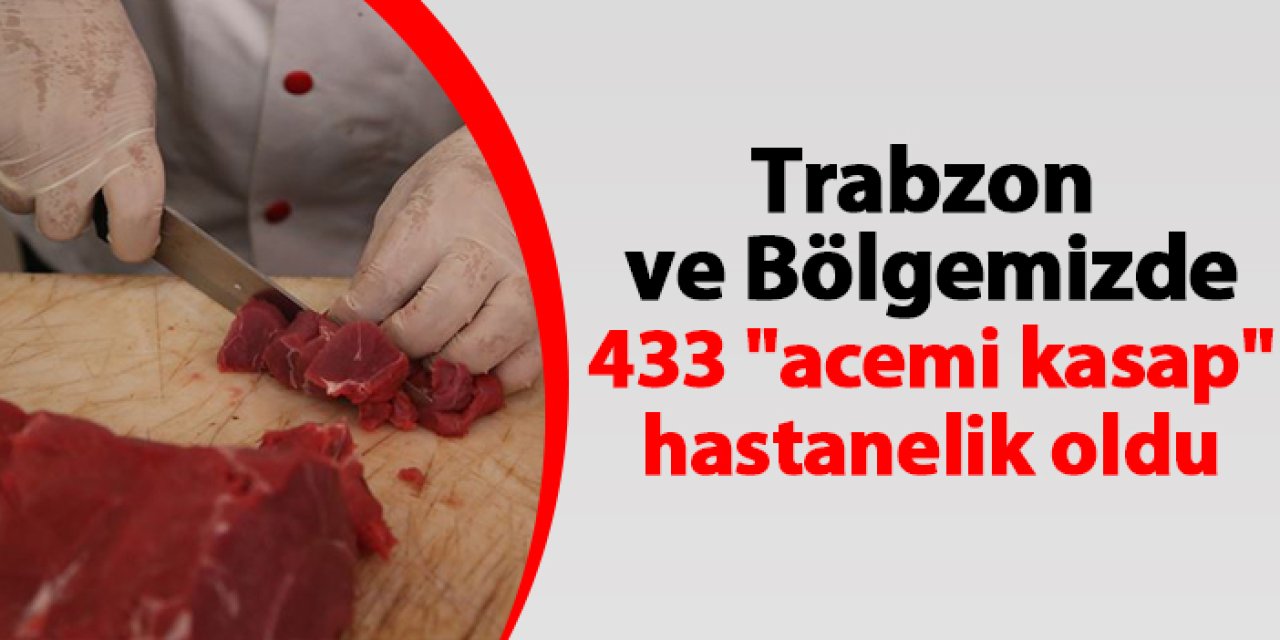 Trabzon ve Bölgemizde 433 "acemi kasap" hastanelik oldu