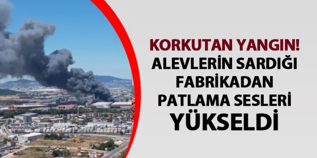 İstanbul'da alevlerin sardığı fabrikadan patlama sesleri yükseldi