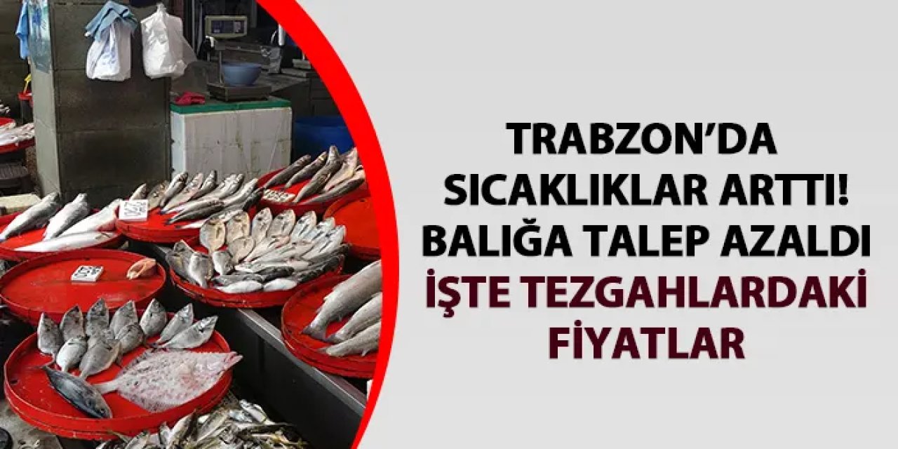 Trabzon’da hava sıcaklıkları balık talebini azalttı