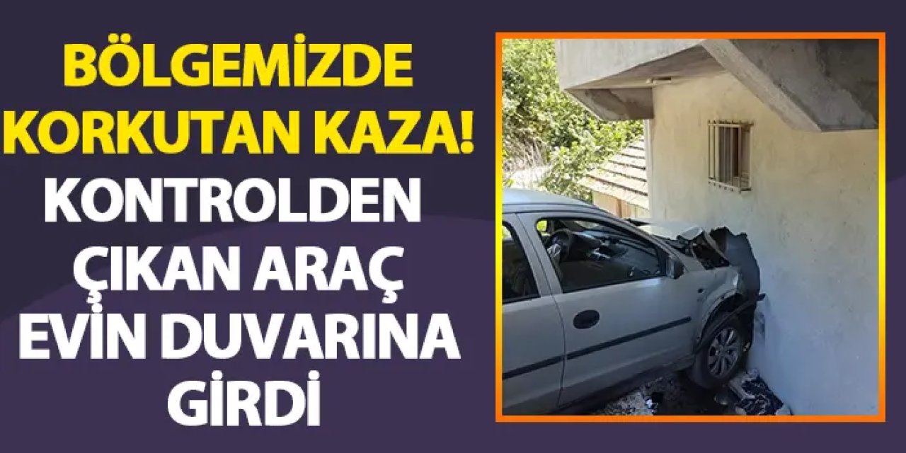 Ordu'da yoldan çıkan araç eve çarptı! 4 kişi yaralandı.