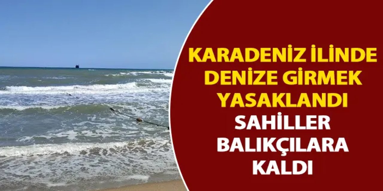 Karadeniz ilinde denize girmek yasaklandı!