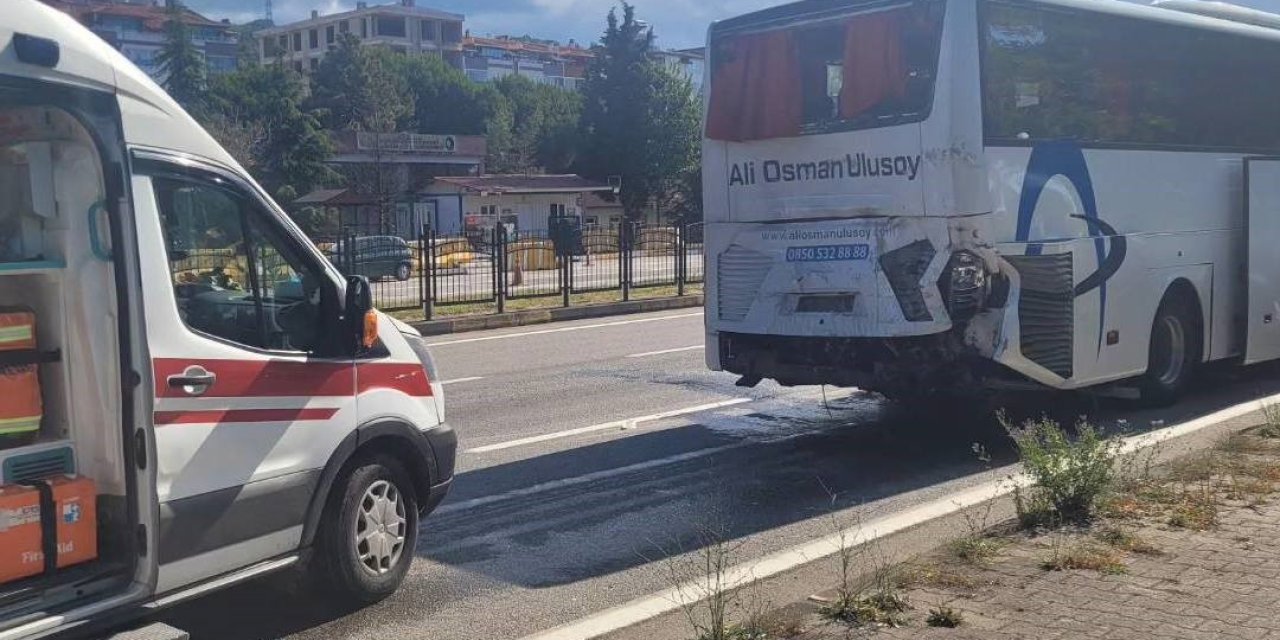 Giresun'da yolcu otobüse tır çarptı! Yaralılar var