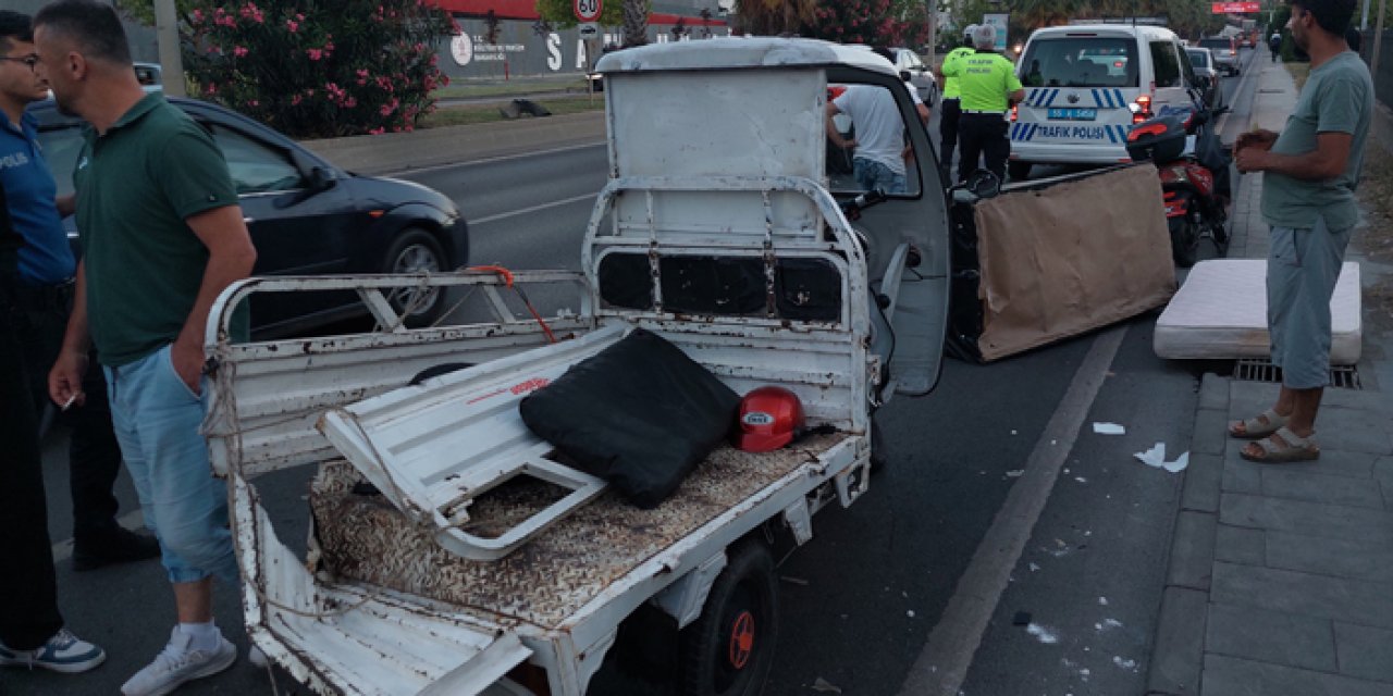 Samsun'da otomobil motosiklet ile çarpıştı! 1 yaralı